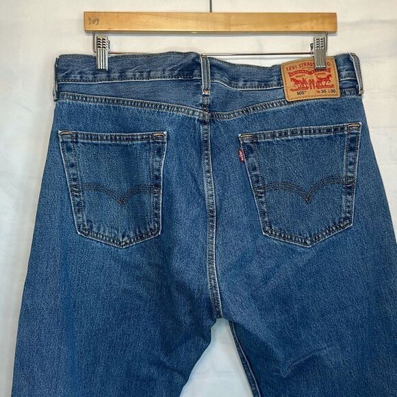 Levi’s Mens 505 Straight Leg Jeans size 36x30 - Picture 5 of 9